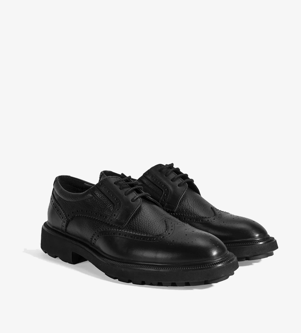 Erkek Siyah Bağcıklı Klasik Ayakkabı - Görsel 1