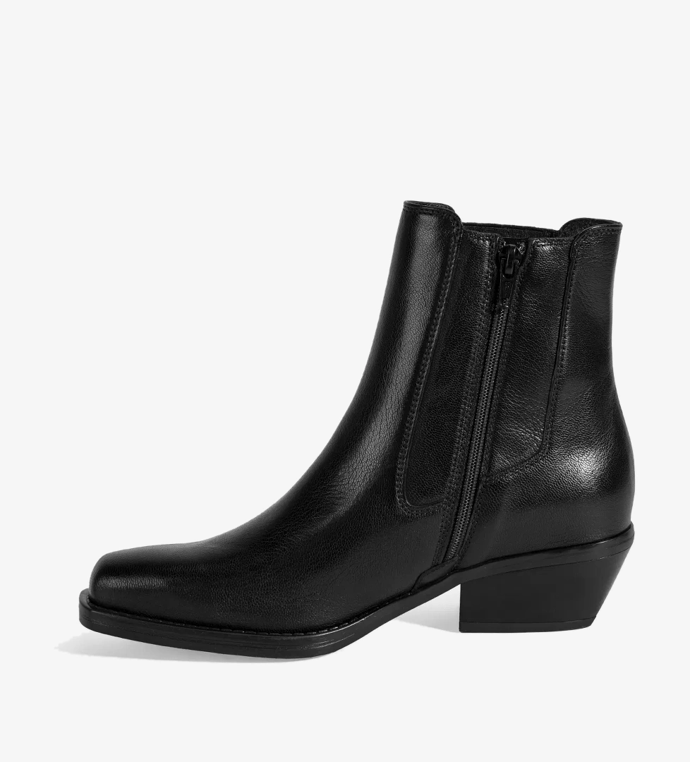 Desa Desa Kadın Siyah Topuklu Deri Bot FashFed'de! Siyah - 1. görsel