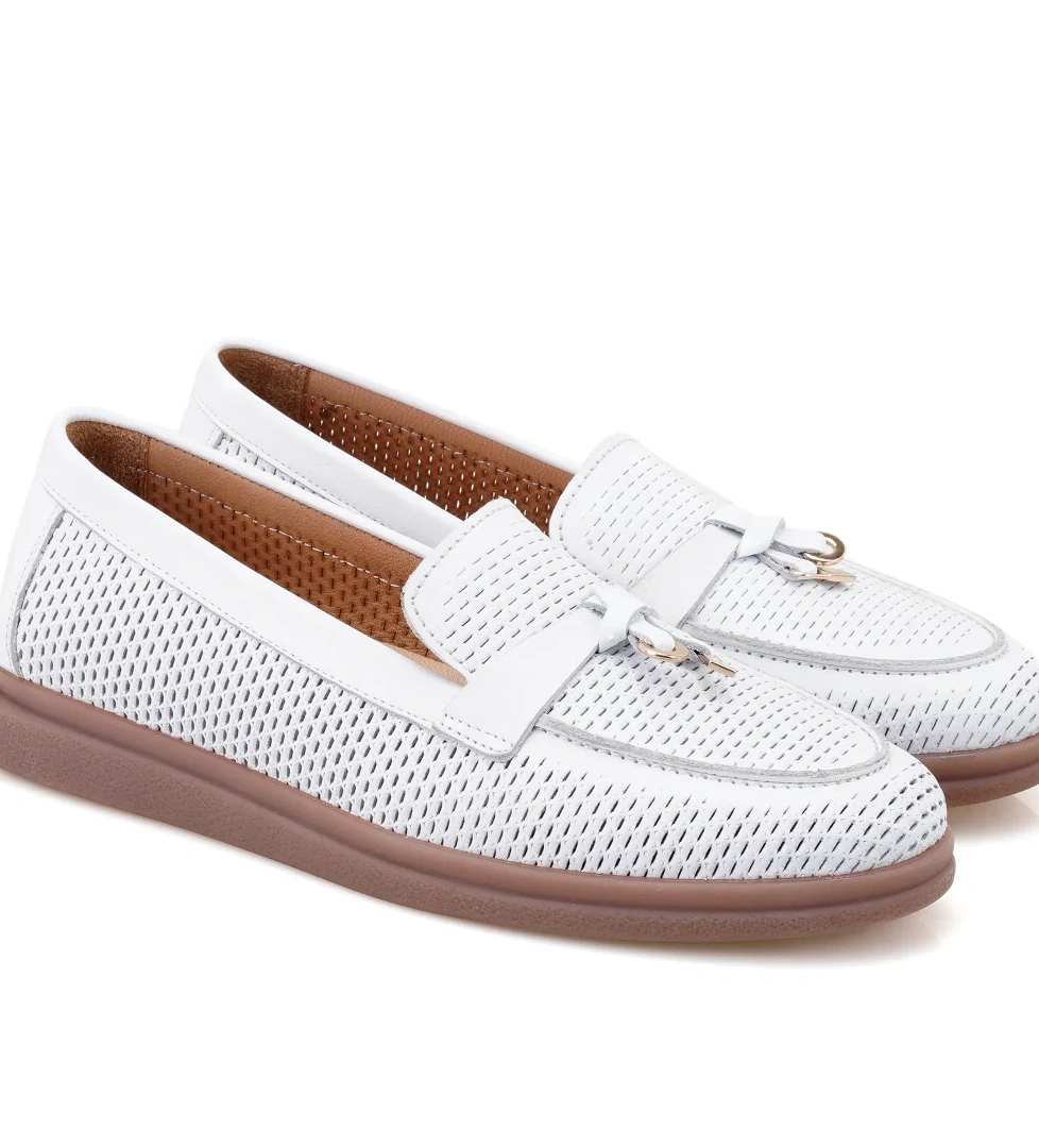 Kadın Beyaz Deri Günlük Ayakkabı