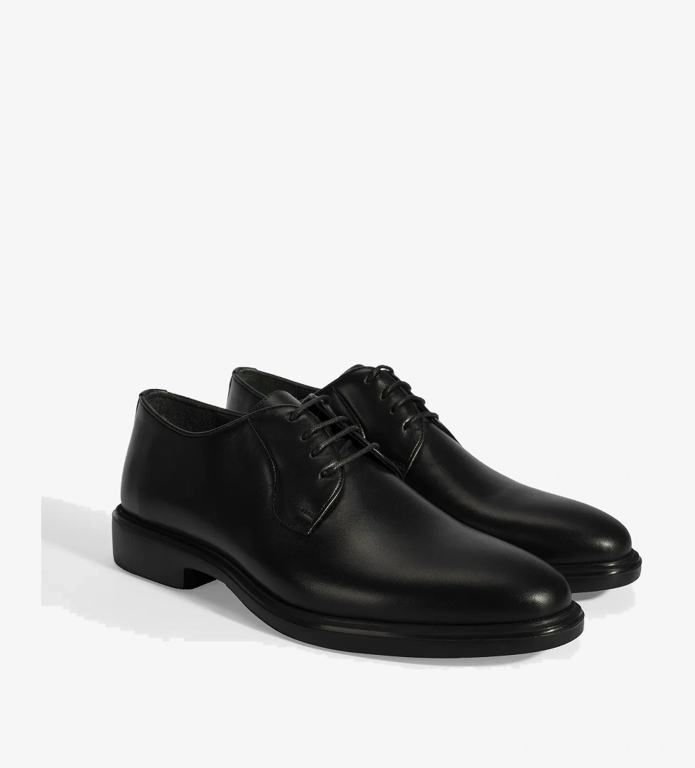 Desa Erkek Siyah Kahve Bağcıklı Deri Klasik Ayakkabı model görseli