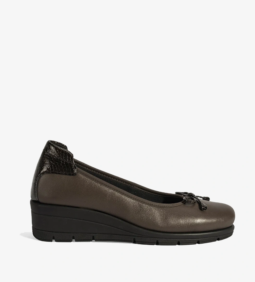 Kadın Kahve Fiyonk Detaylı DesaComfort Deri Ayakkabı - Görsel 1