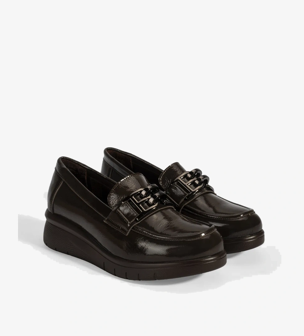 Kadın Kahve DesaComfort Toka Detaylı Deri Ayakkabı - Görsel 1