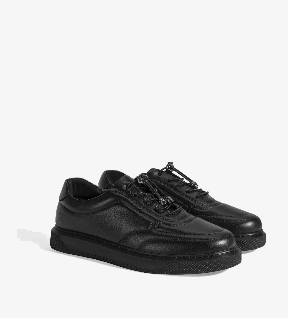 Desa Kadın Siyah Bağcıklı Günlük Deri Ayakkabı model görseli