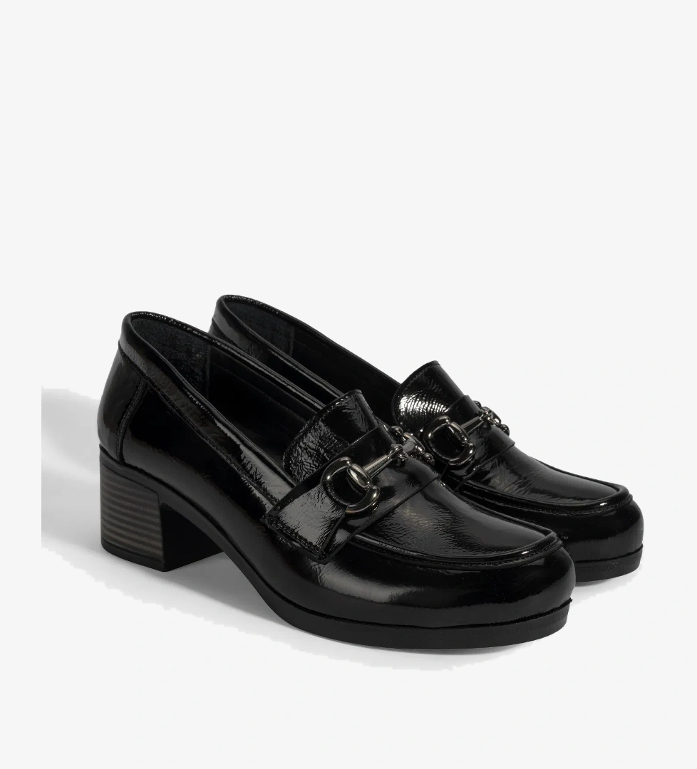 Desa Kadın Kahve Siyah Desacomfort Topuklu Rugan Ayakkabı model görseli