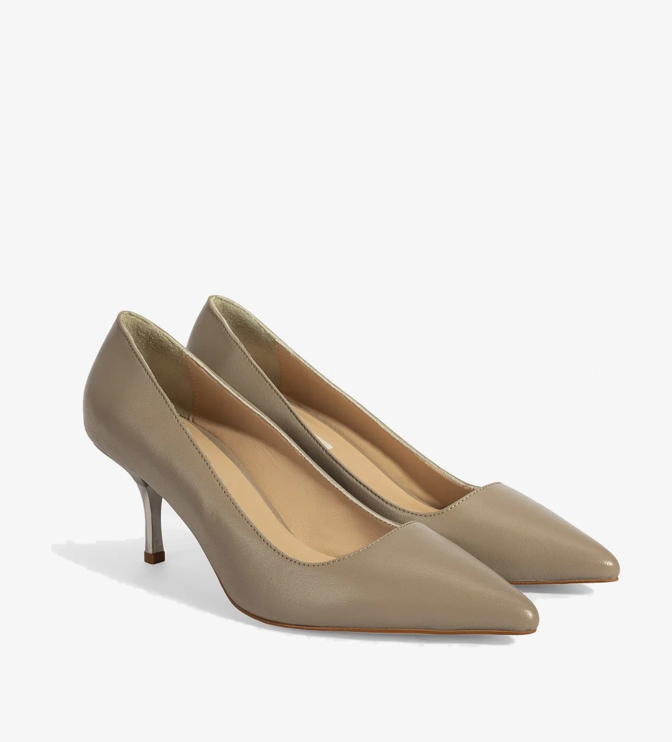 Kadın Vizon Deri Stiletto