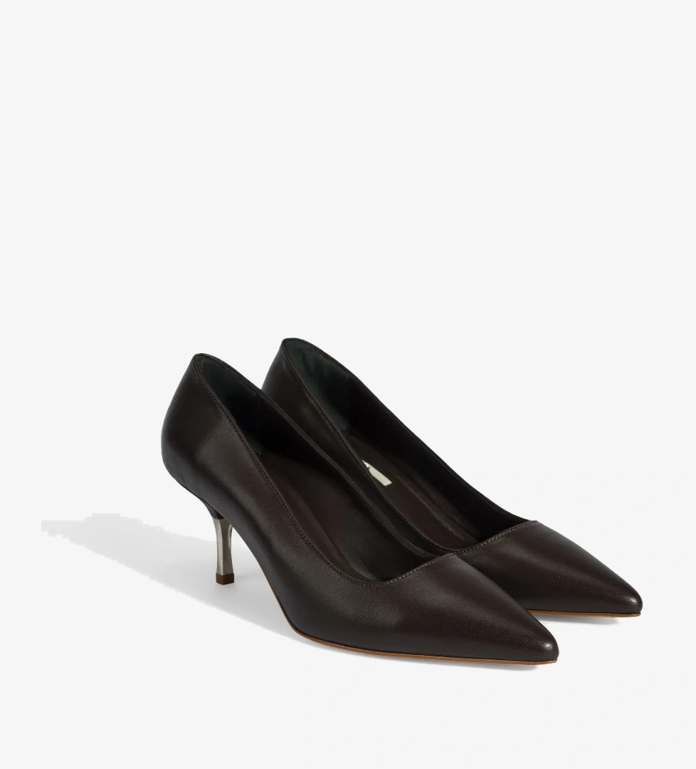 Kadın Kahve Deri Stiletto - Görsel 1