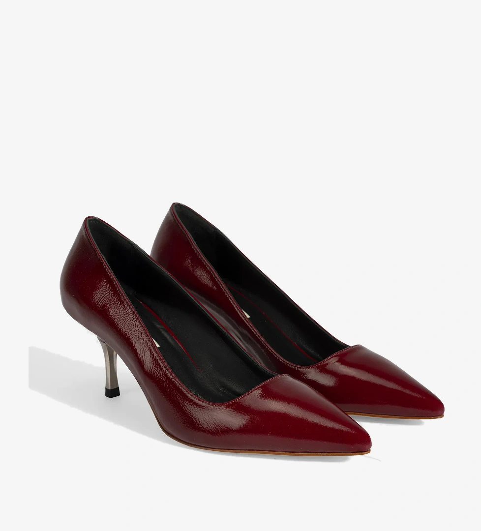 Desa Kadın Bordo Deri Stiletto model görseli