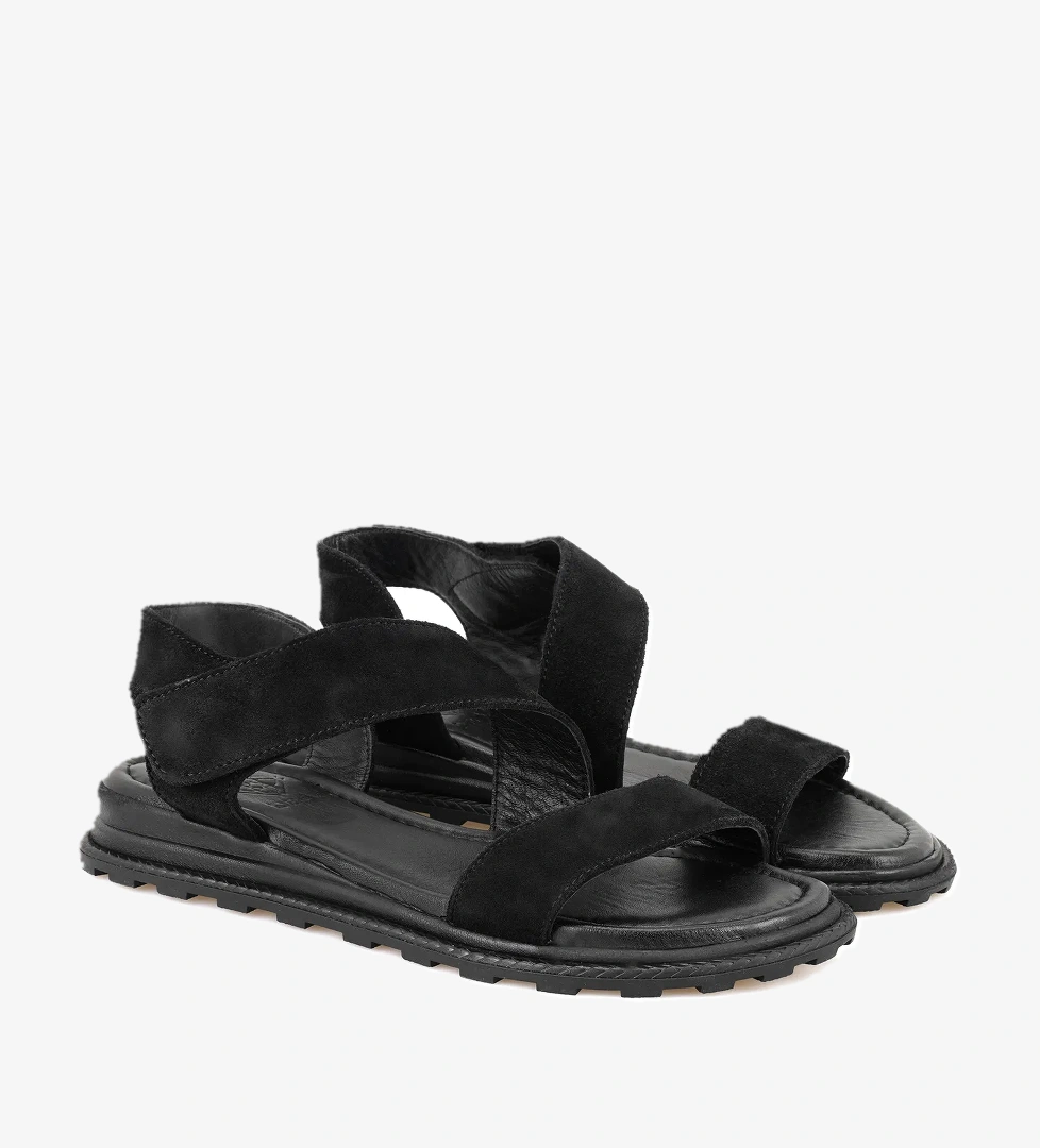 Desa Carlene Siyah Kadın Süet Deri Sandalet model görseli