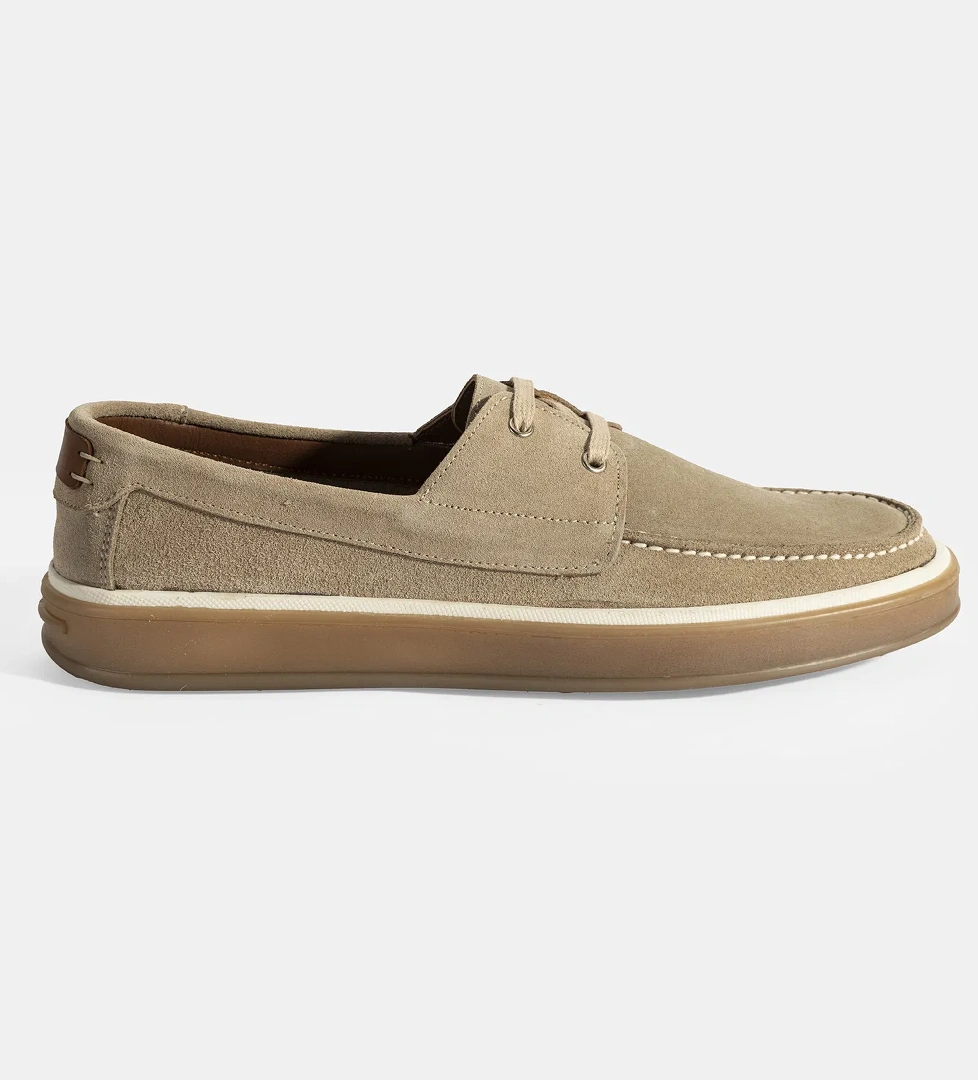 Erkek Vizon Bağcıklı Süet Ayakkabı - Görsel 1