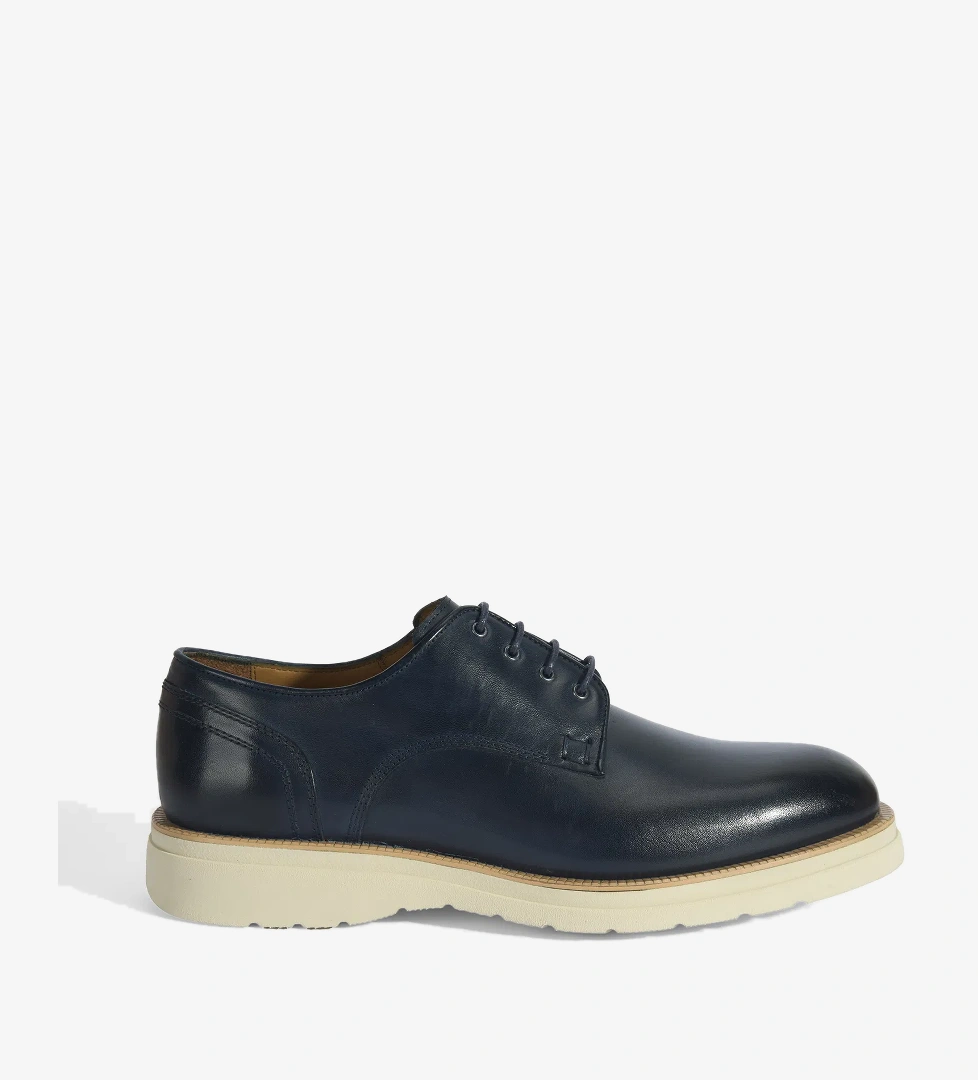 Desa Erkek Taba Lacivert Bağcıklı Deri Günlük Ayakkabı model görseli