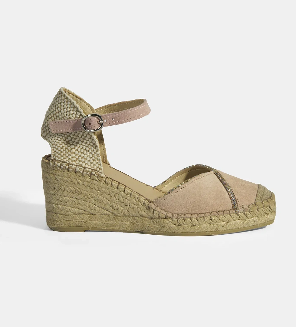 Desa Pudra Kadın Toka Aksesuarlı Taş Detaylı Dolgu Topuklu Süet Espadril model görseli