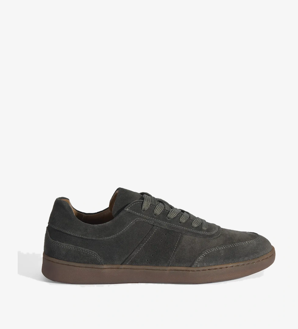 Erkek Gri Bağcıklı Süet Günlük Ayakkabı