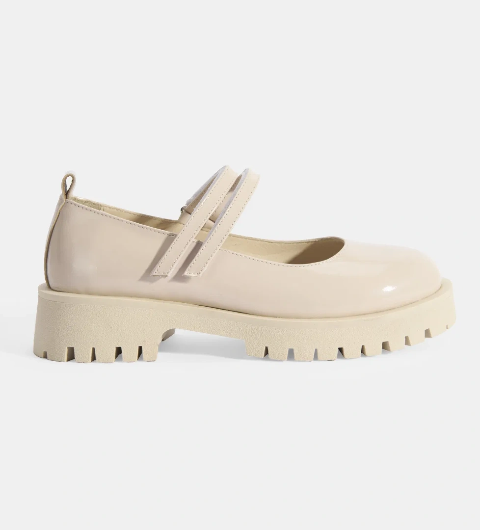 Desa Kadın Krem Mary Jane Cırt Detaylı Deri Babet model görseli