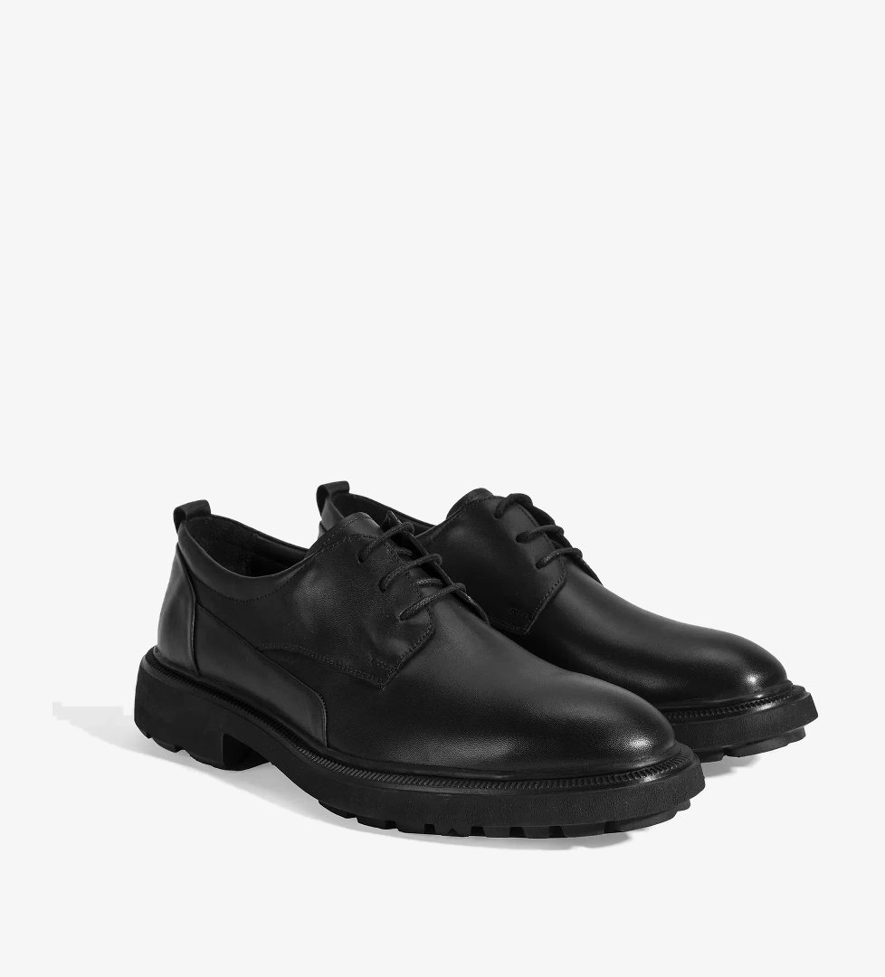 Erkek Siyah Bağcıklı Klasik Ayakkabı - Görsel 1