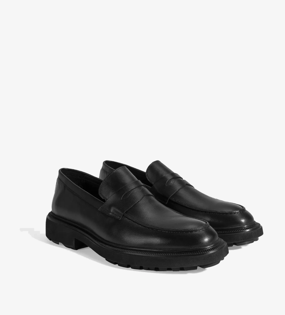 Erkek Siyah Deri Loafer - Görsel 1