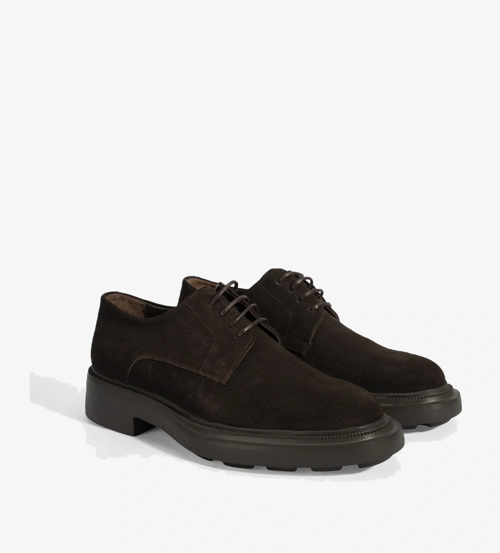 Erkek Kahve Bağcıklı Günlük Süet Ayakkabı