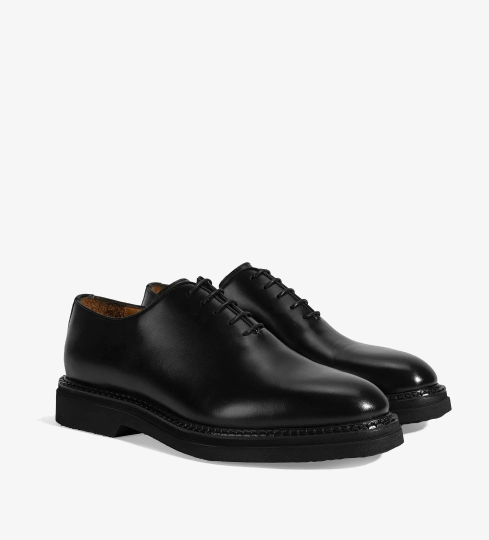 Erkek Siyah Bağcıklı Deri Klasik Ayakkabı - Görsel 1