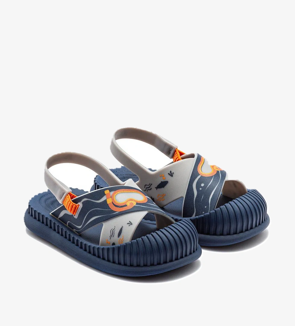 Fun Sea Çocuk Sandalet Lacivert-Gri 19/27 - Görsel 1