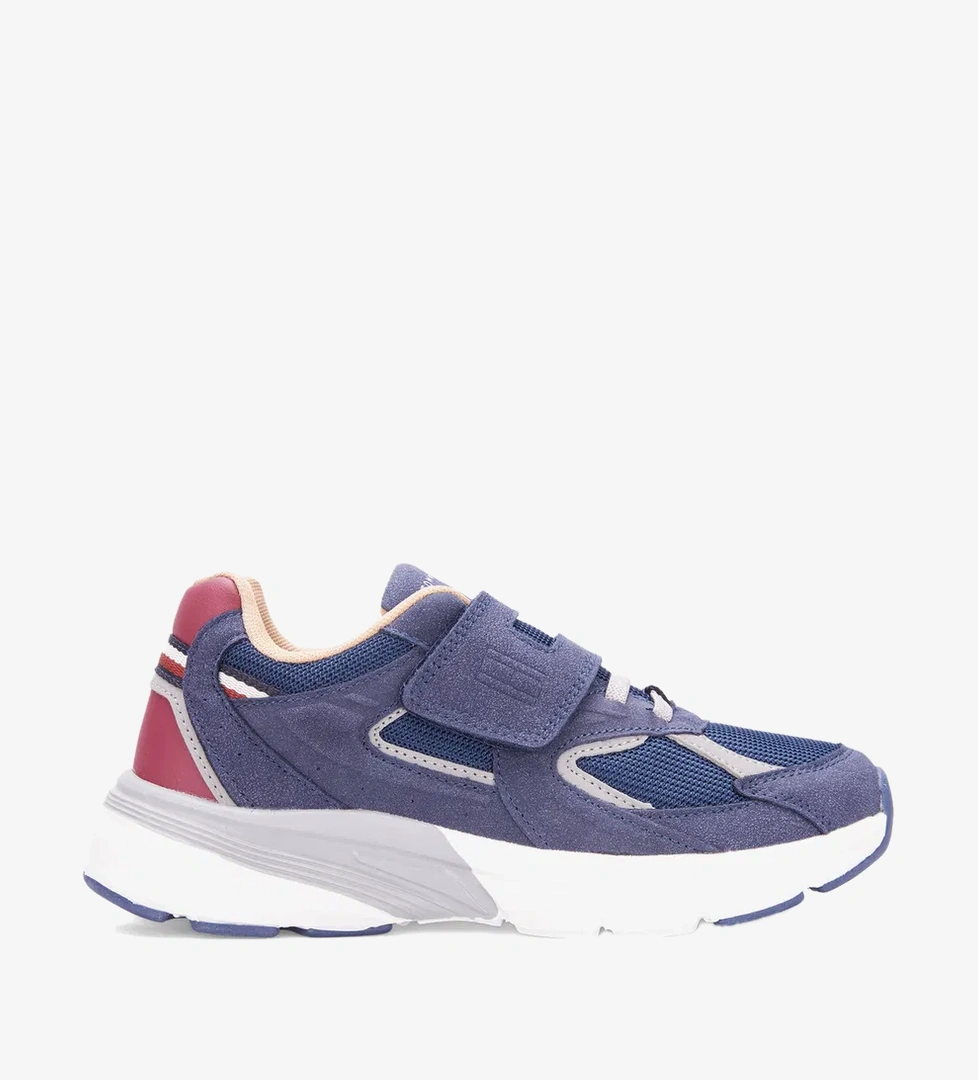 Tommy Hilfiger Tommy Hilfiger Flag Low Cut Lace Up Velcro Çocuk Mavi Sneaker model görseli