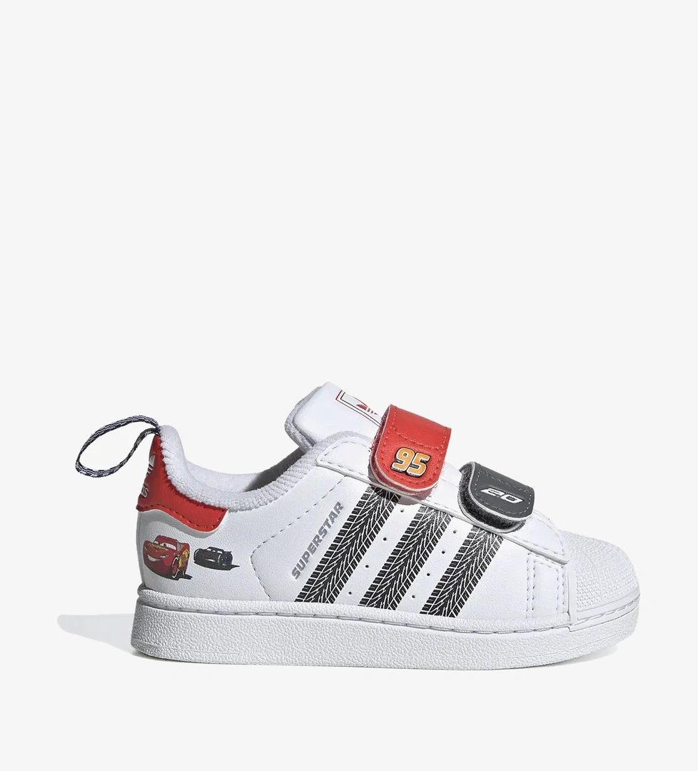 adidas Pixar Cars Superstar II Comfort Closure Beyaz Çocuk Ayakkabı - Görsel 1