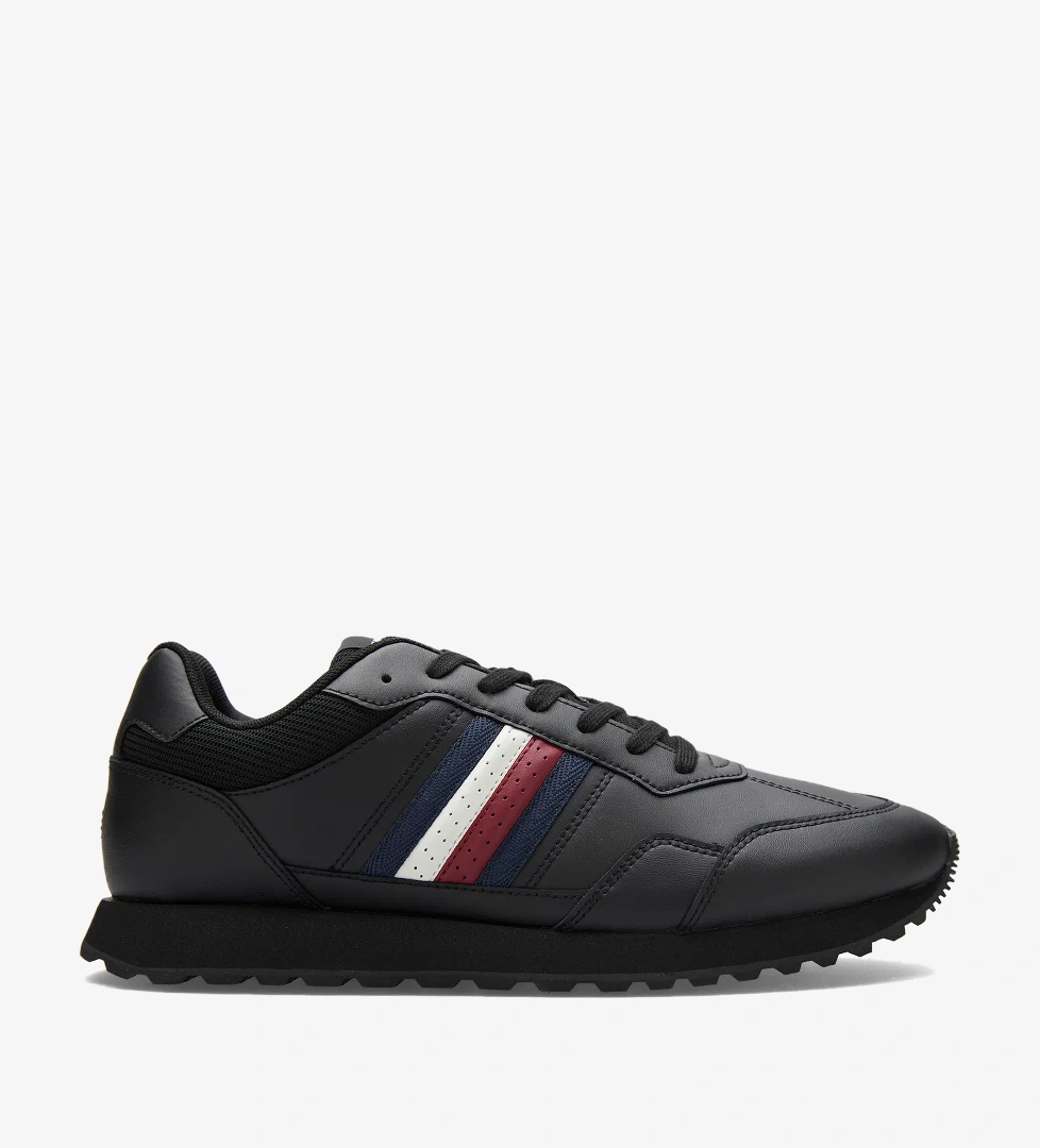 Tommy Hilfiger Tommy Hilfiger New Runner Eva Leather Erkek Siyah Sneaker model görseli
