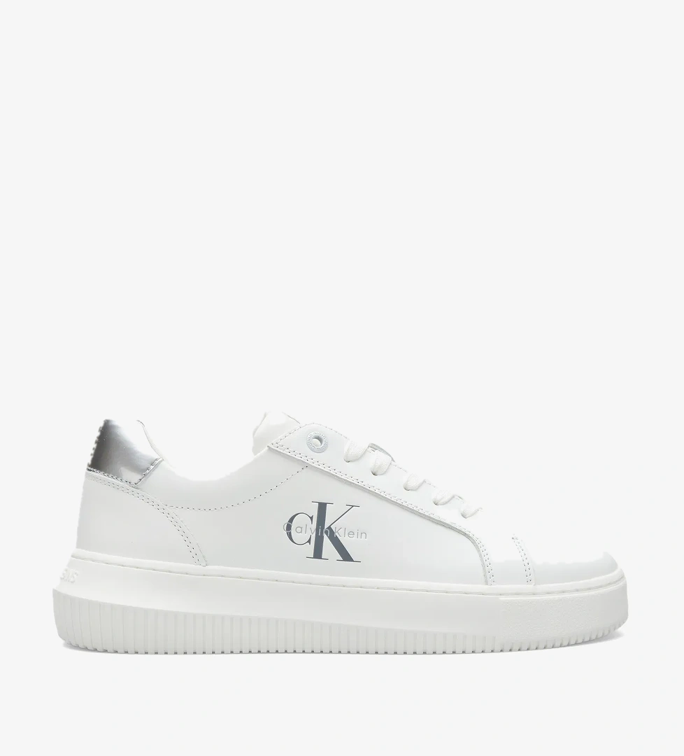 Calvin Klein Chunky Cupsole  Silver Kadın Beyaz Sneaker - Görsel 1