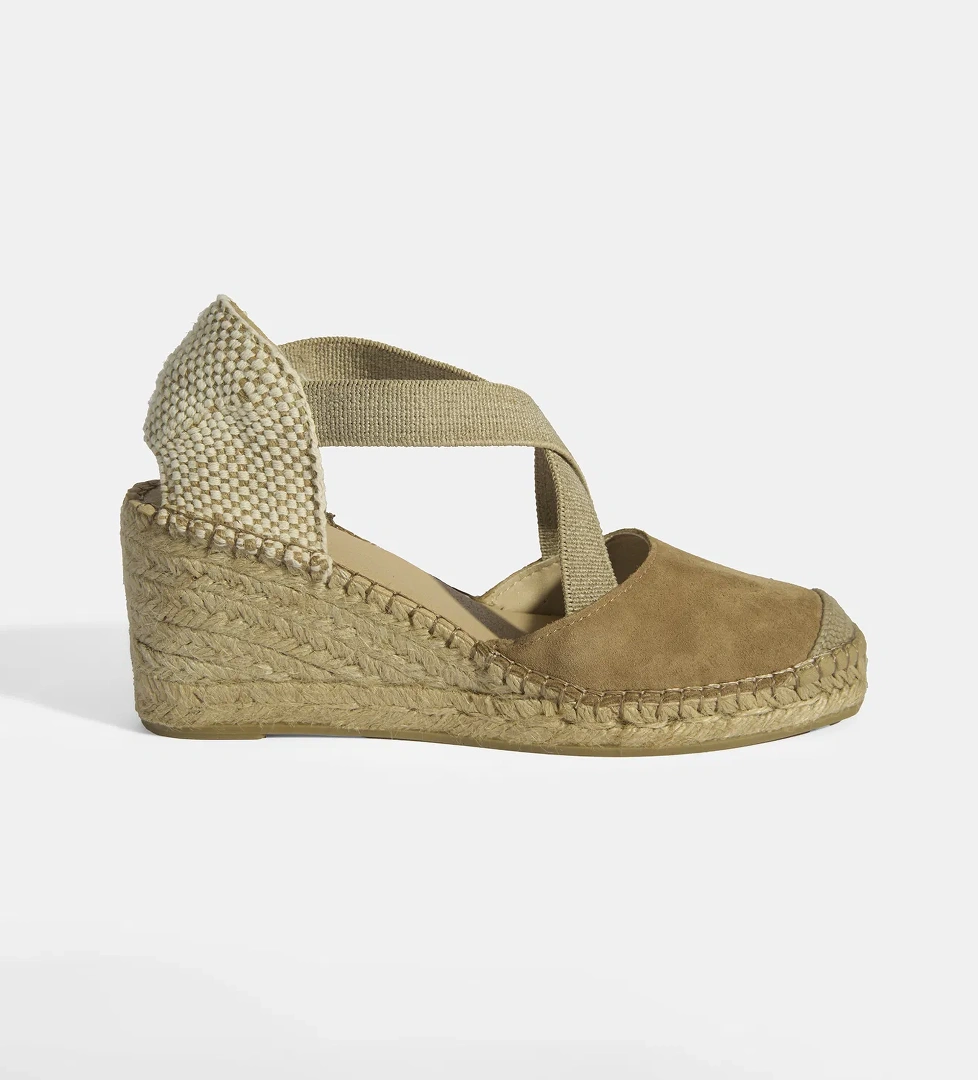 Desa Bej Kadın Lastik Bantlı Dolgu Topuklu Süet Espadril model görseli