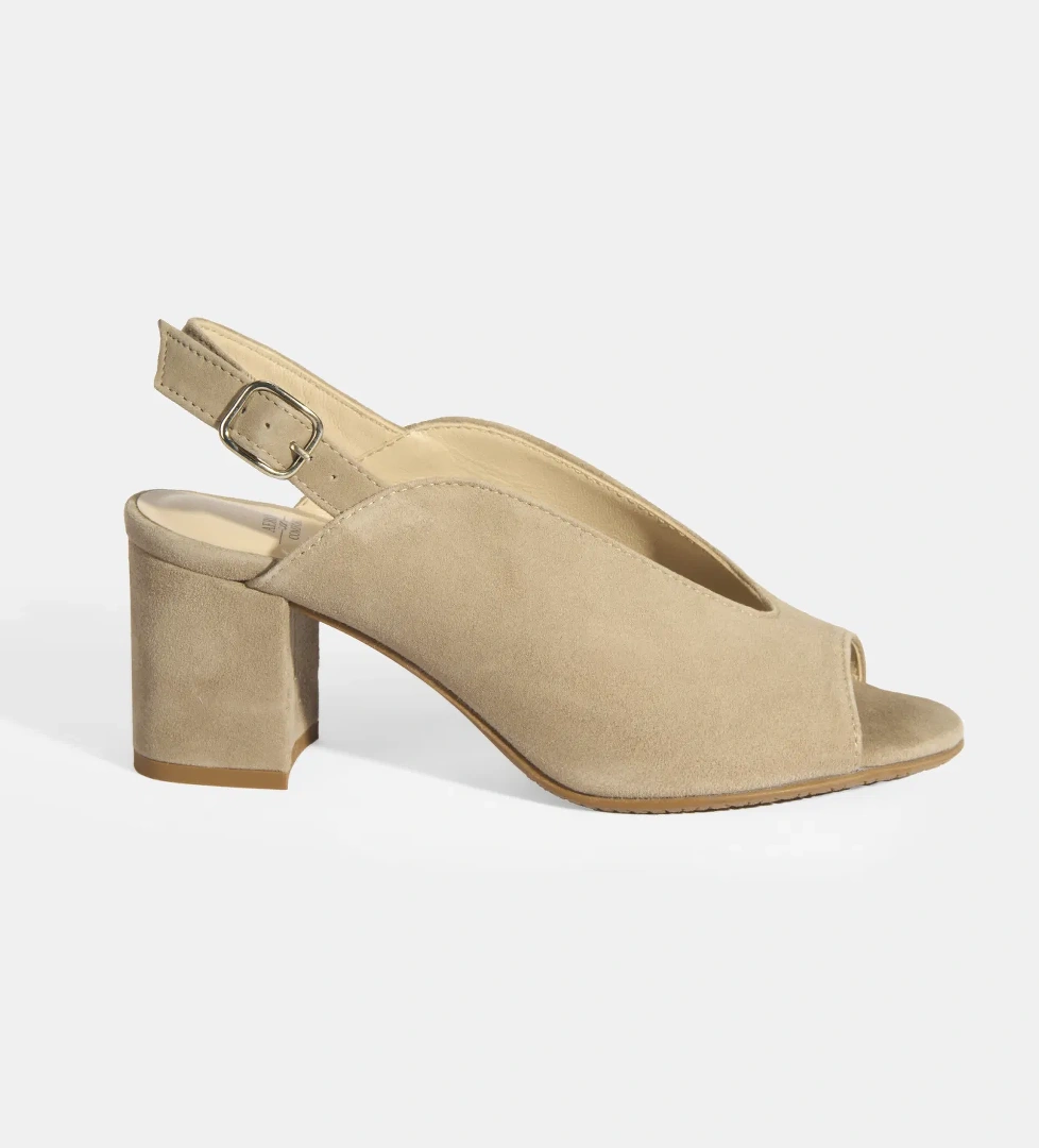 Kadın Vizon DesaComfort Toka Detaylı Slingback Topuklu Günlük Ayakkabı - Görsel 1