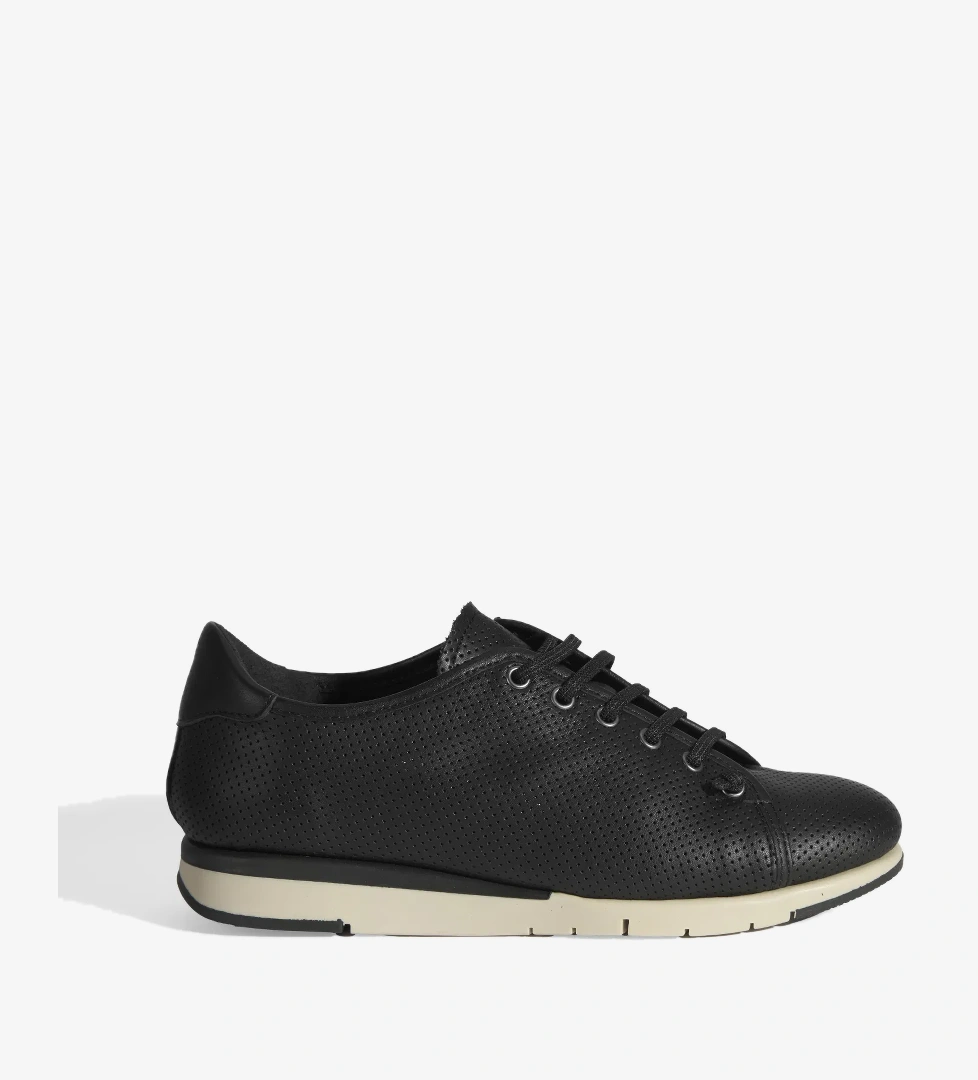 Kadın Siyah Deri DesaComfort Sneaker - Görsel 1