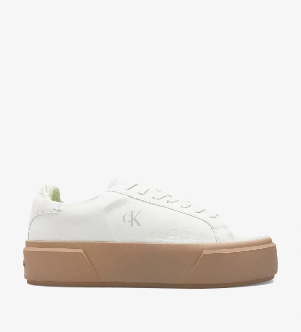 Calvin Klein Flatform Lace Up Kadın Yeşil Sneaker - Görsel 1