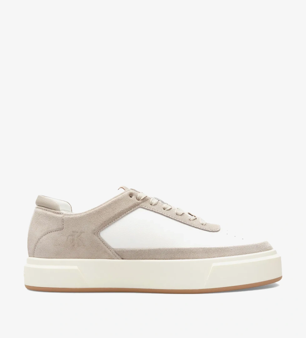Calvin Klein Basket Cupsole Lace Up  Erkek Beyaz Sneaker - Görsel 1