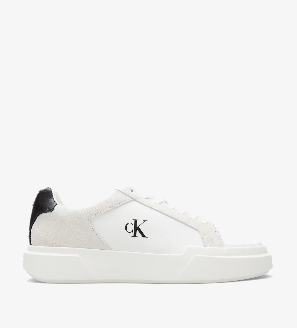 Calvin Klein Chunky Cupsole Lace Up  Mix Erkek Beyaz Sneaker - Görsel 1