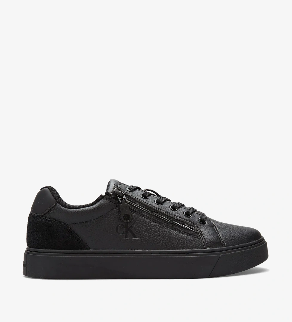 Calvin Klein Classic Cup Lace Up Zip Erkek Siyah Sneaker - Görsel 1