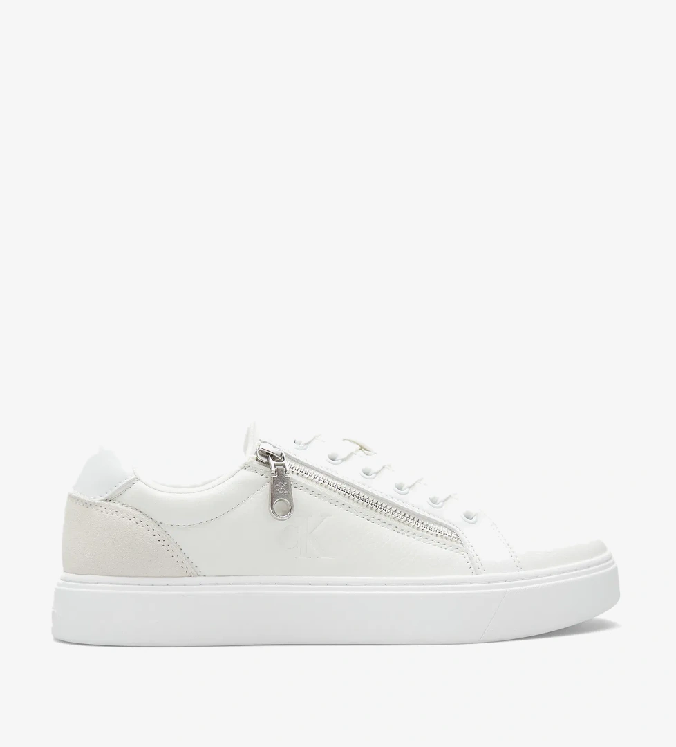 Calvin Klein Classic Cup Lace Up Zip  Erkek Beyaz Sneaker - Görsel 1