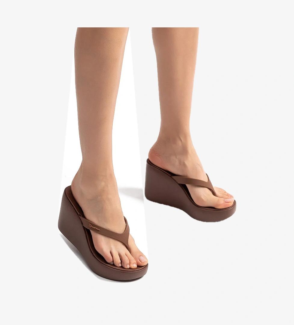 High Fashion Thong Kadın Parmak Arası Terlik Kahverengi 35/40 - Görsel 1