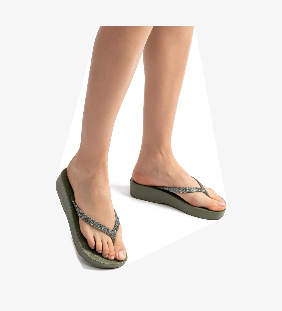 Mesh Chic Kadın Parmak Arası Terlik Yeşil 35/40 - Görsel 1