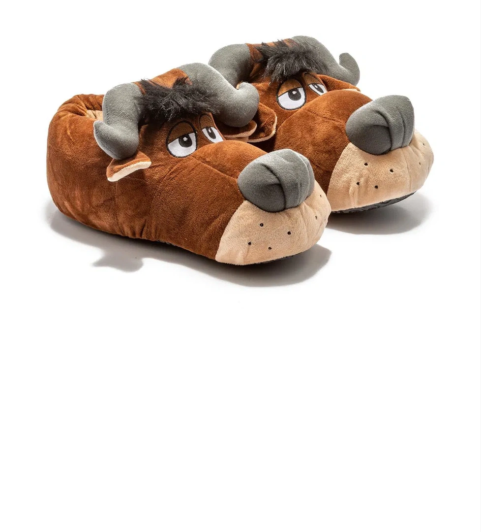 Süper Boğa Erkek Hayvanlı Panduf Kahverengi 41/46 - Görsel 1