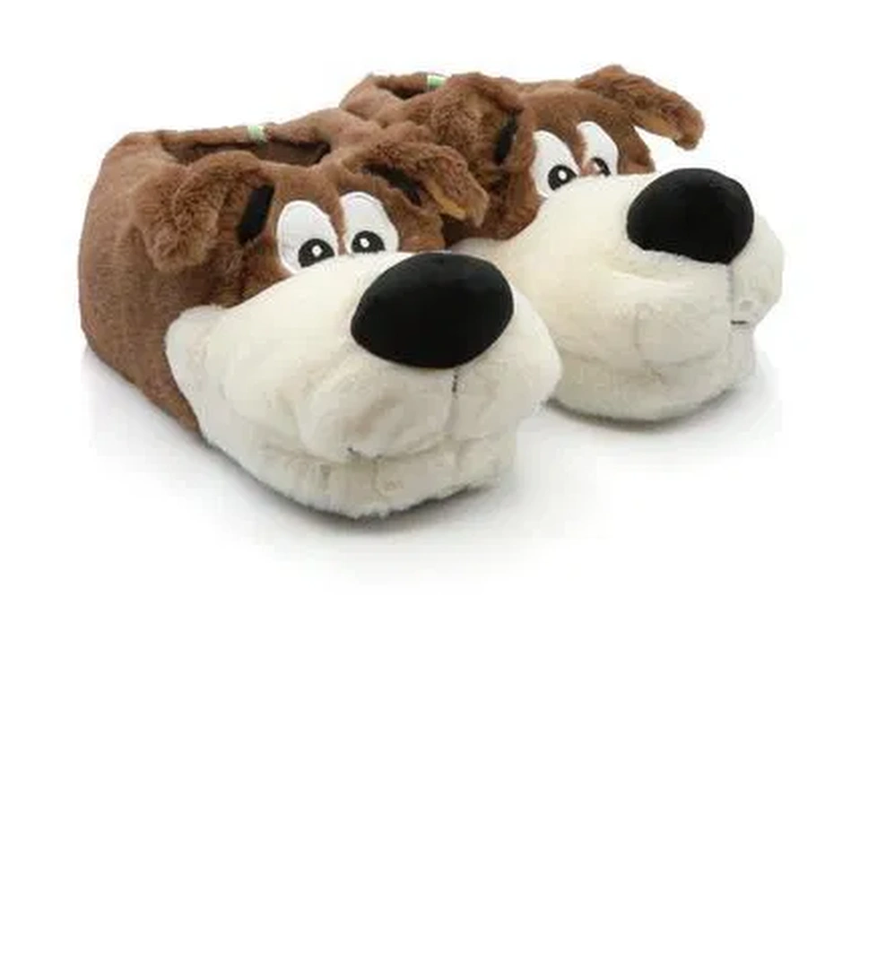 Bobby Erkek Hayvanlı Panduf Kahverengi 41/46 - Görsel 1