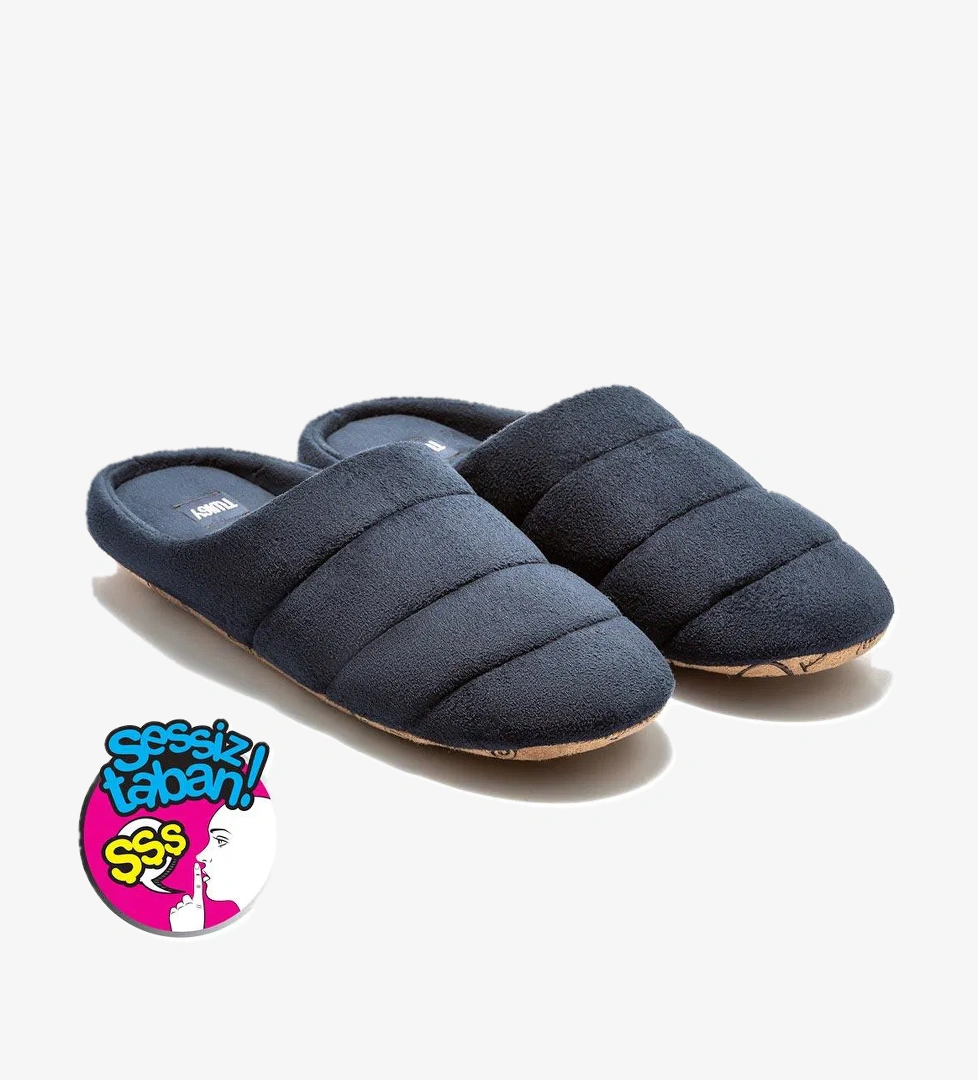 Twigy Adamo Erkek Ev Terliği Sessiz Taban Lacivert 41/46 model görseli