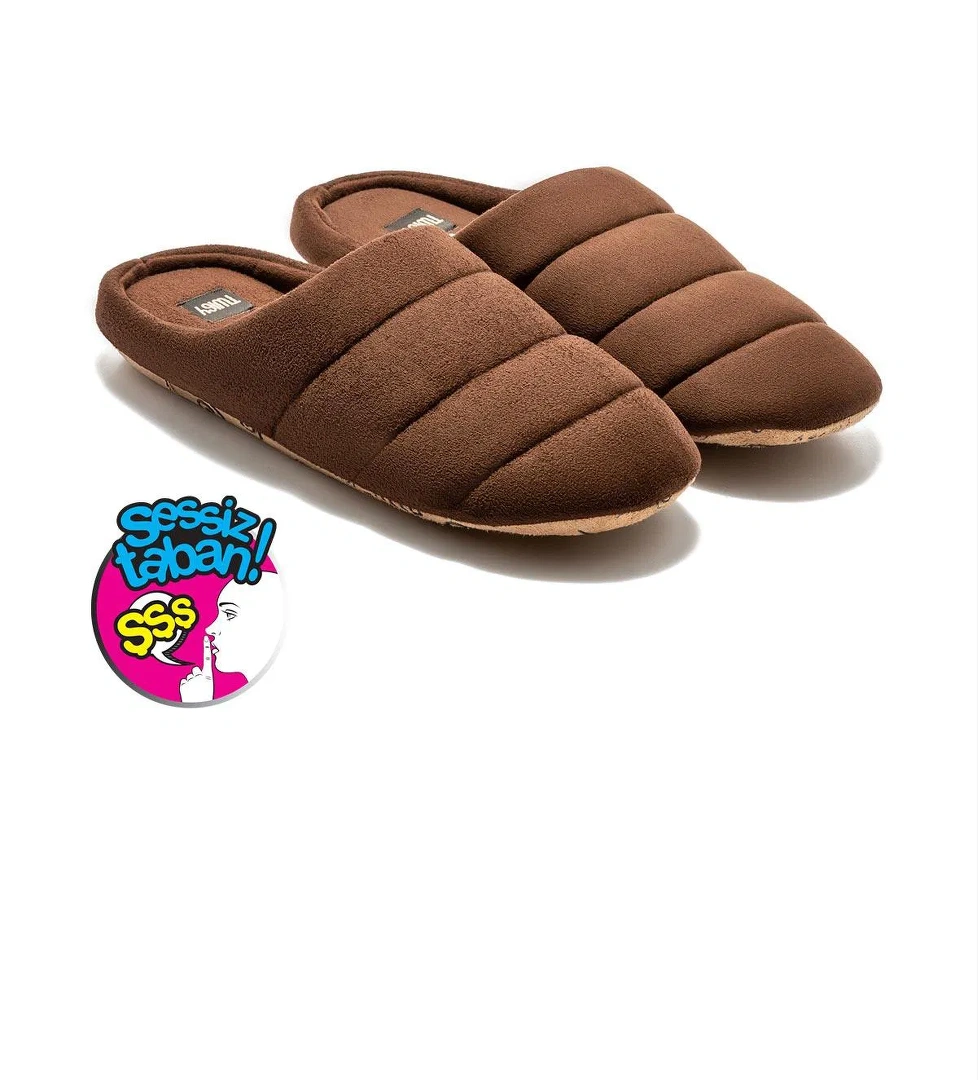 Twigy Adamo Erkek Ev Terliği Sessiz Taban Kahverengi 41/46 model görseli