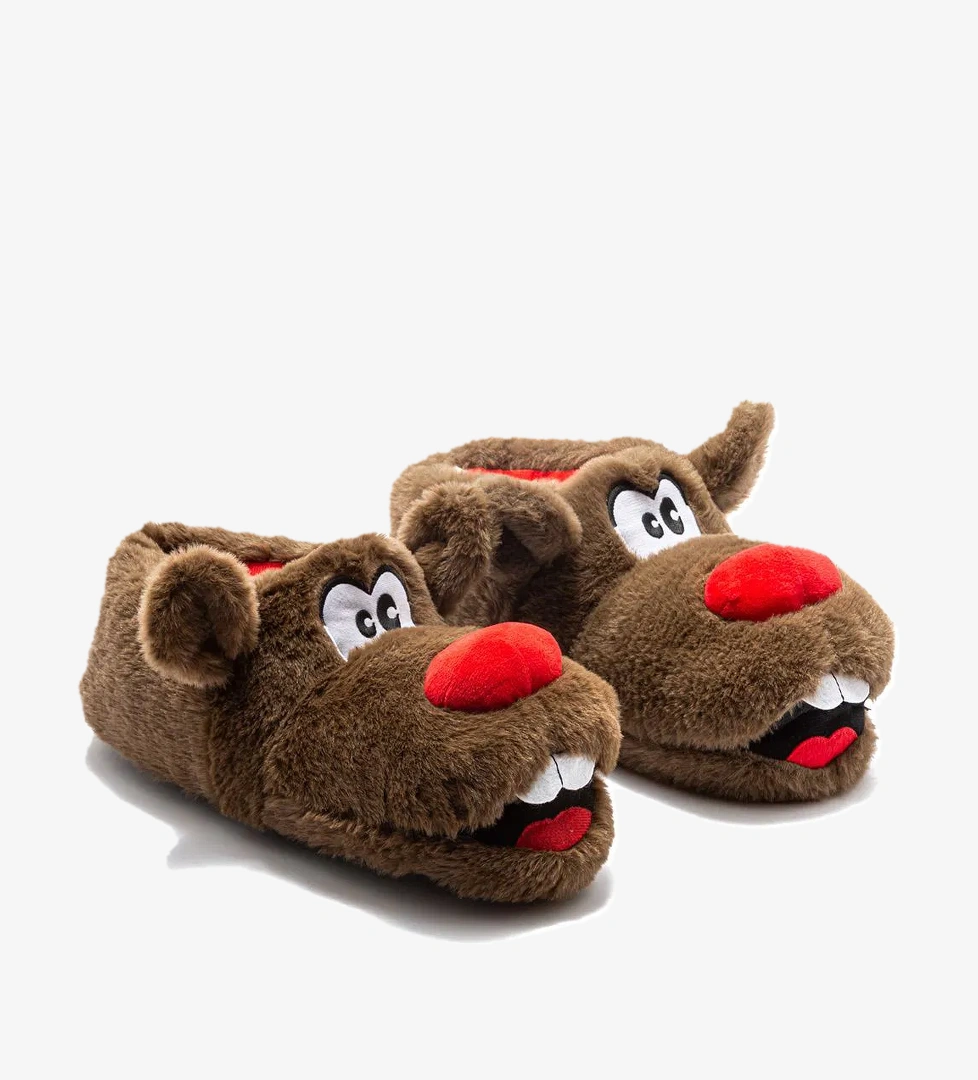 Dento Erkek Hayvanlı Panduf Kahverengi 41/46 - Görsel 1