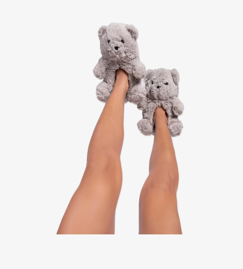 Teddy Kadın,Garson Boy Hayvanlı Panduf Gri 36/41 - Görsel 1