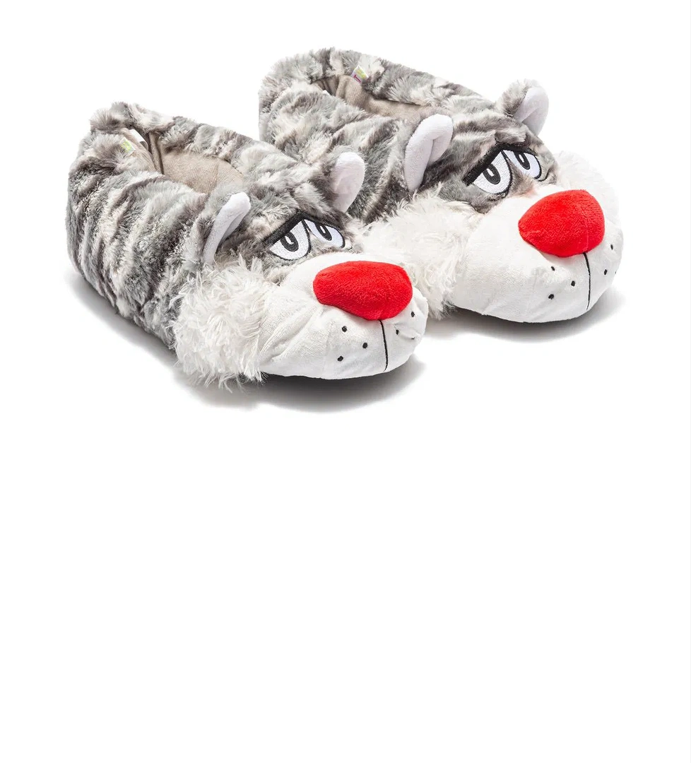 Silvo Erkek Hayvanlı Panduf Gri 41/46 - Görsel 1