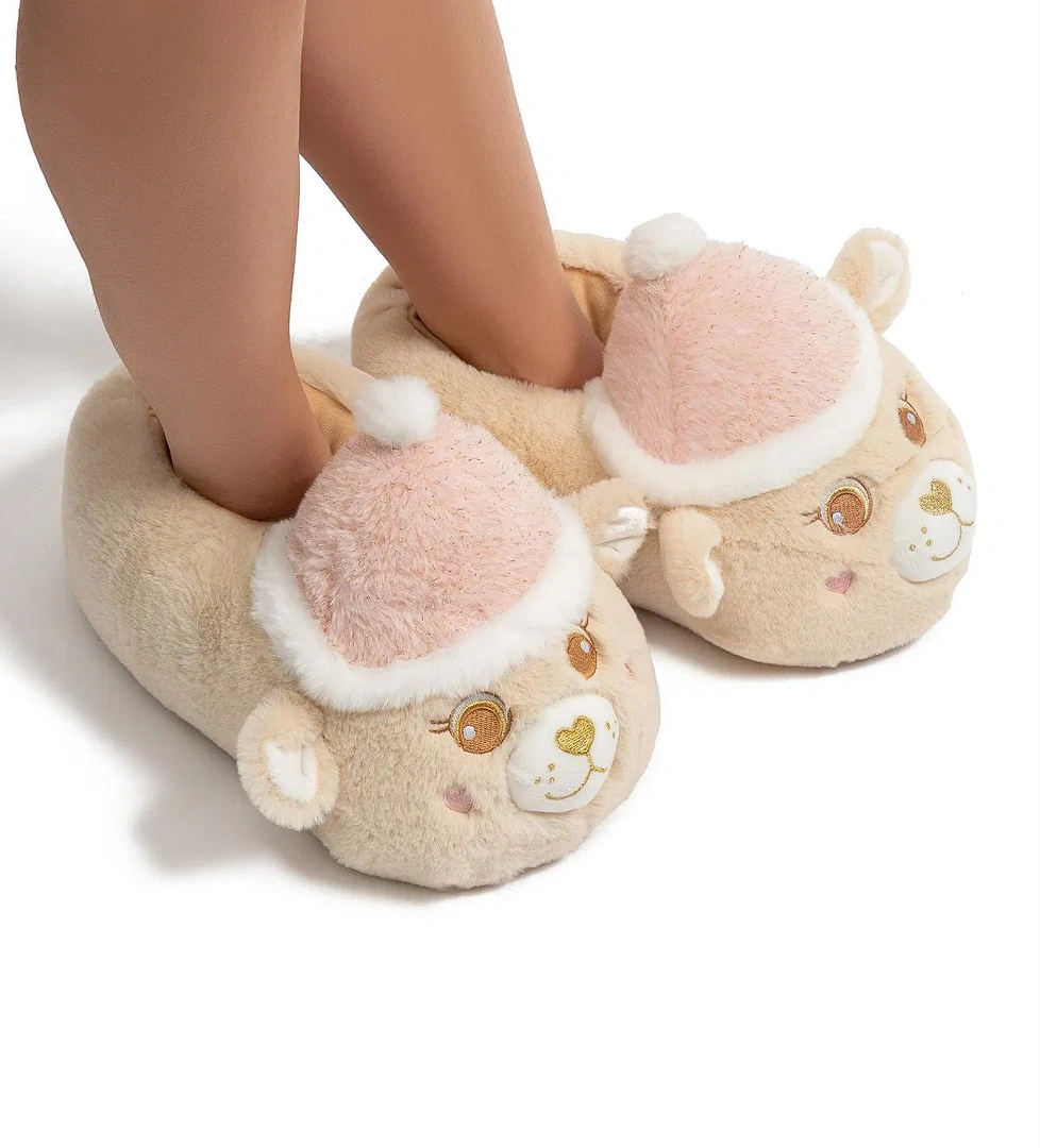 Roza Kadın Hayvanlı Panduf Bej 36/41 - Görsel 1