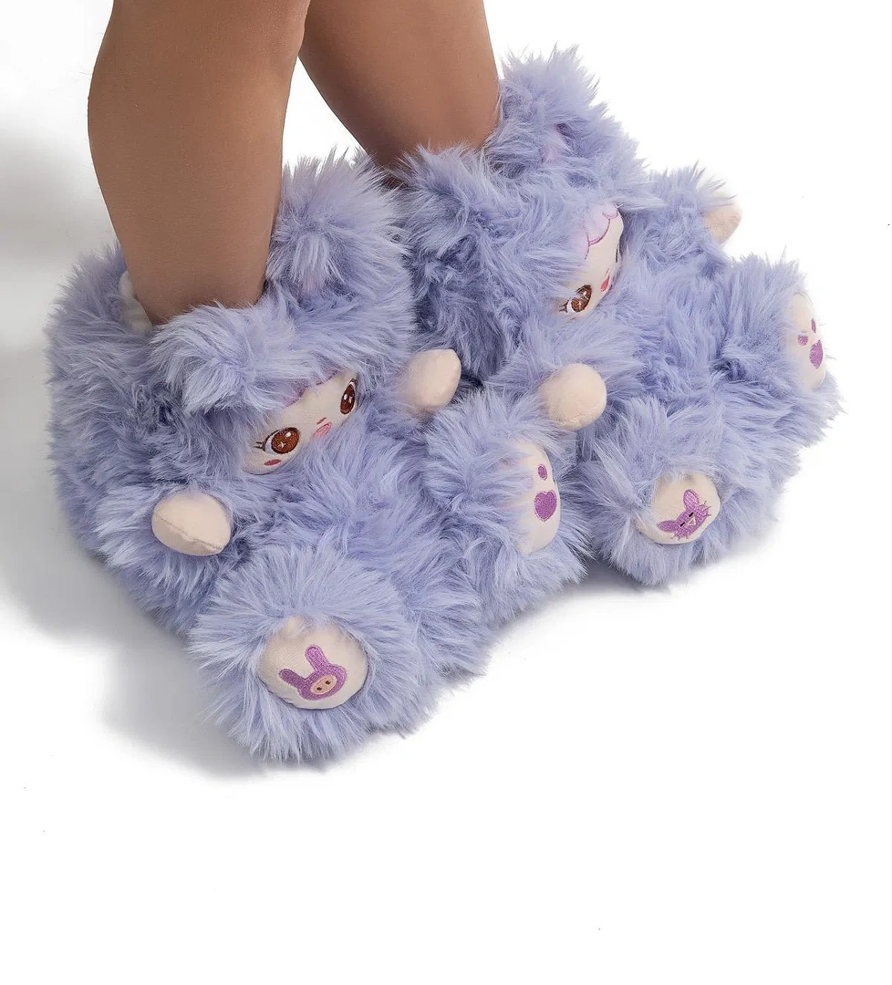 Lingo Kadın Hayvanlı Panduf Mor 36/41 - Görsel 1