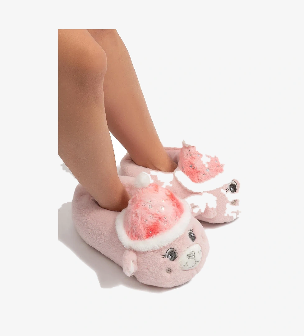 Roza Kadın Hayvanlı Panduf Pembe 36/41 - Görsel 1