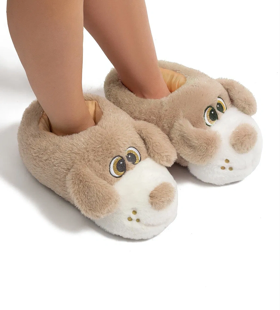 Kopi Kadın, Garson Boy Hayvanlı Panduf Bej 36/41 - Görsel 1