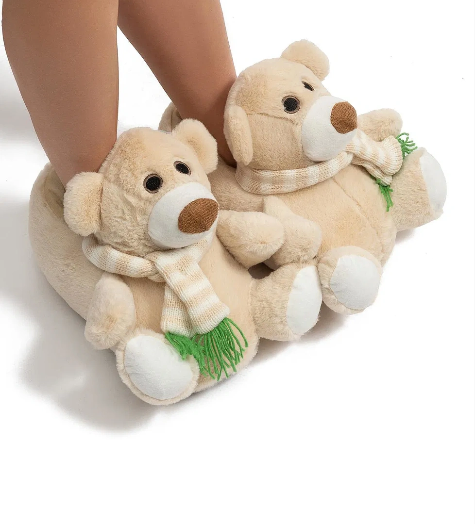 Kutup Kadın Hayvanlı Panduf Bej 36/41 - Görsel 1