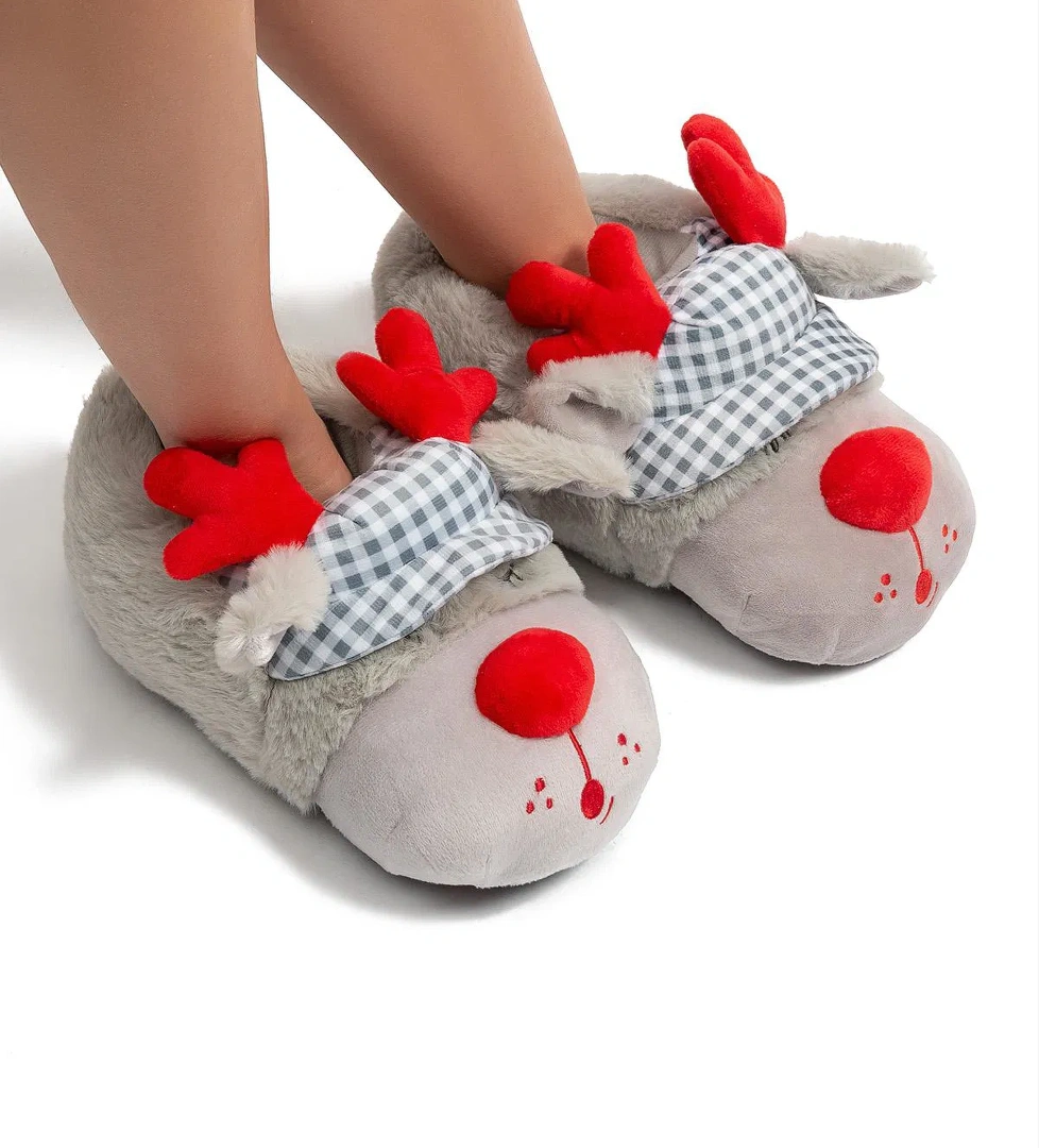 Kep Kadın Hayvanlı Panduf Gri 36/41 - Görsel 1