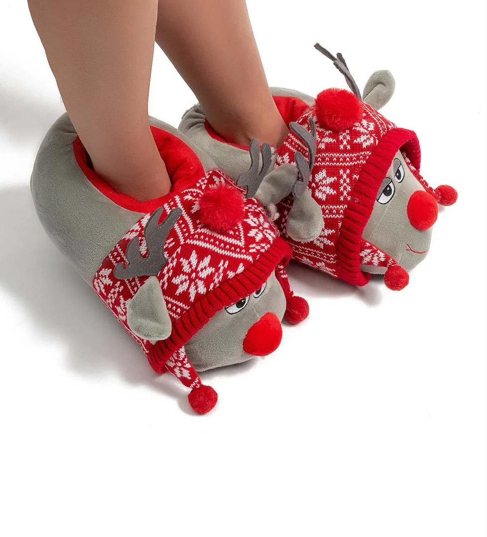 Anna Kadın Hayvanlı Panduf Gri 36/41 - Görsel 1